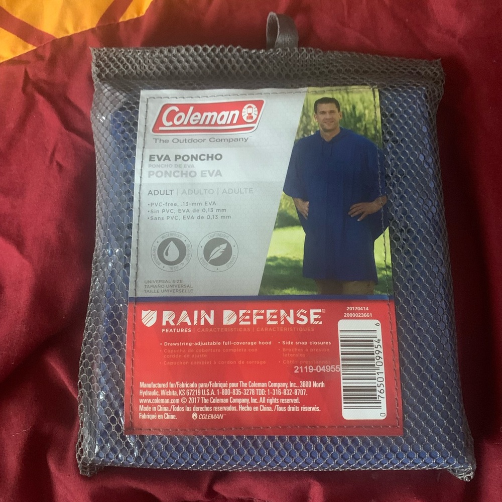 Adult poncho. One size fits all.